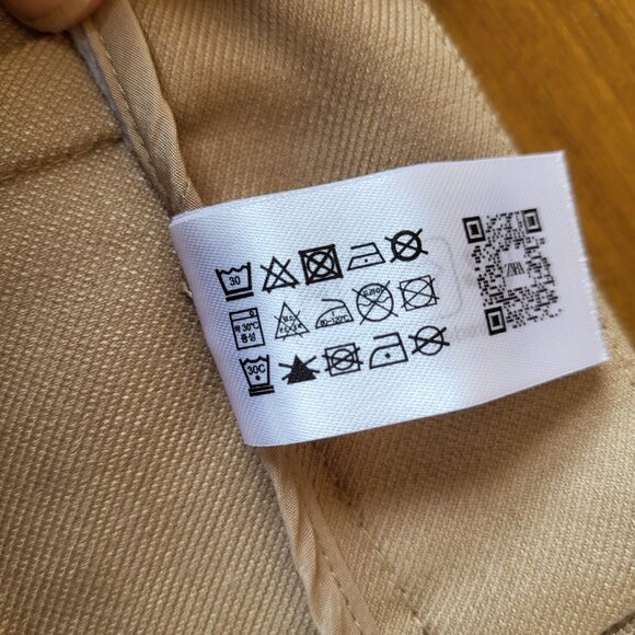 Zara Wrap Effect Wide Pants Tan Beige M High Waisted Wide Legs pareo trousers - Picture 16 of 17